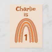 Rainbow Birthday Age Postkarte (Vorderseite)