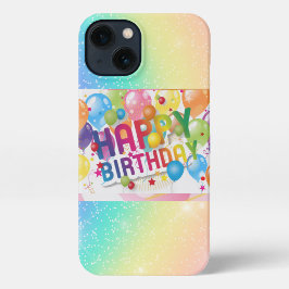 Rainbow Birthday Balloon Phone Case iPhone 13 Hülle