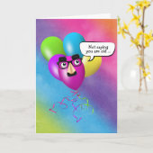 Rainbow Birthday Balloons mit Eyeballs Card Karte (Gelbe Blume)