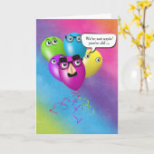 Rainbow Birthday Balloons Spaß von Group Karte (Gelbe Blume)