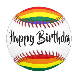 #rainbow Birthday Baseball von dalDesignNZ