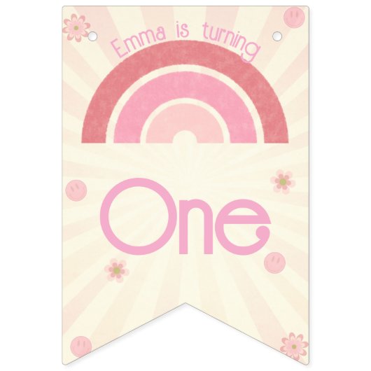 Rainbow Birthday Bunting Banner (Erste Fahne)