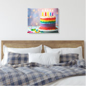Rainbow Birthday Cake Leinwanddruck (Insitu (Schlafzimmer))