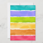 Rainbow Birthday Cake Party Einladung (Rückseite)