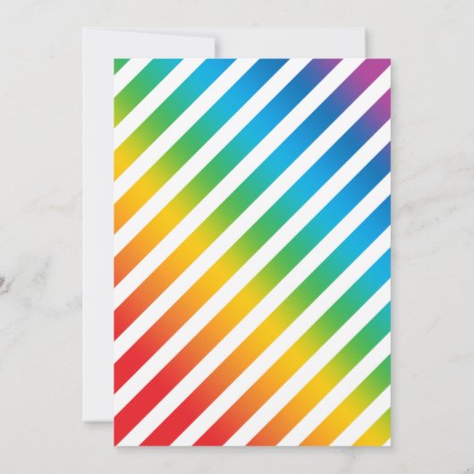 Rainbow Birthday Einladung (Rückseite)