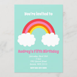 Rainbow Birthday Einladung