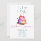 Rainbow Birthday Einladung (Vorderseite)