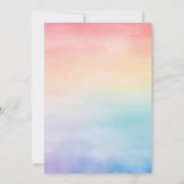 Rainbow Birthday Einladung (Rückseite)