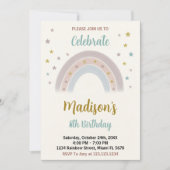 Rainbow Birthday Einladung (Vorderseite)