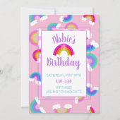 Rainbow Birthday Einladung (Vorderseite)