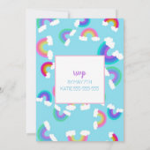 Rainbow Birthday Einladung (Rückseite)