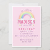 Rainbow Birthday Einladung (Vorderseite)