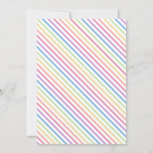 Rainbow Birthday Einladung (Rückseite)