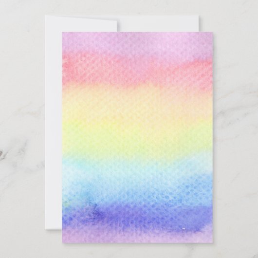 Rainbow Birthday Einladung AGE (Rückseite)