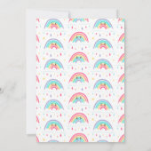 Rainbow Birthday Einladung für Girls Boho Rainbow (Rückseite)
