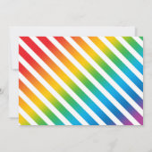 Rainbow Birthday Einladung mit Foto (Rückseite)