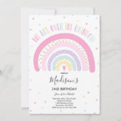 Rainbow Birthday Einladung Pastel Rainbow Party (Vorderseite)