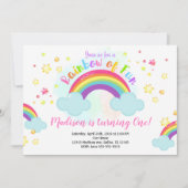 Rainbow Birthday Einladung, Regenbogen des Fun Inv Einladung (Vorderseite)