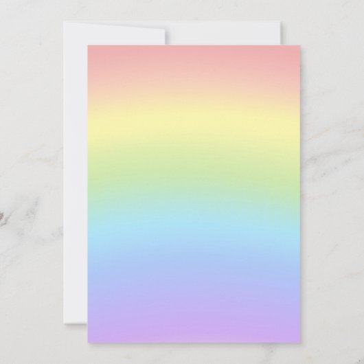 Rainbow Birthday Einladung, Regenbogen des Spaß Einladung (Rückseite)