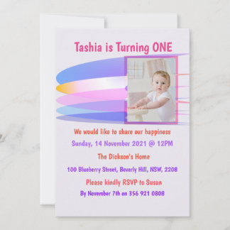 Rainbow Birthday Einladungskarte Einladung