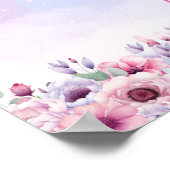 Rainbow Birthday Girls Pastel magic unicorn Poster (Ecke)