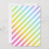 Rainbow Birthday Invasion - Girl Pastel Einladung (Rückseite)