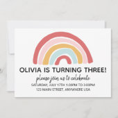 Rainbow Birthday Invite Einladung (Vorderseite)
