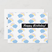 Rainbow Birthday Jeder Personalisierte Fall Postkarte (Vorne/Hinten)