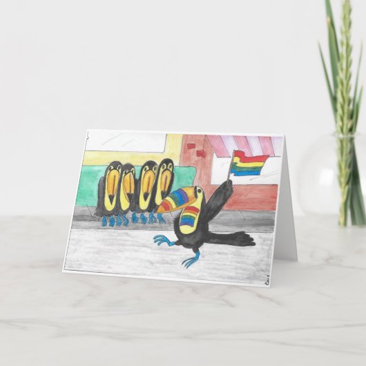 Rainbow Birthday Karte (Vorderseite)