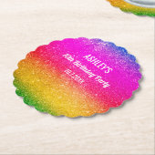 Rainbow Birthday Lila Untersetzer (angewinkelt)