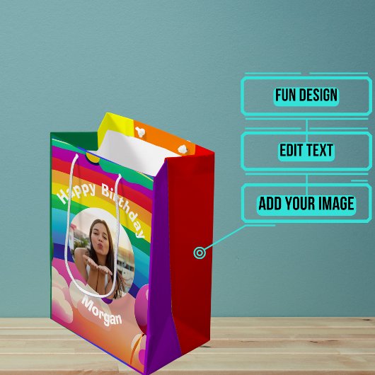 Rainbow Birthday Mittlere Geschenktüte