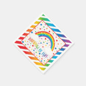 Rainbow Birthday Napkin Serviette (Ecke)