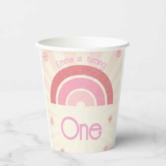 Rainbow Birthday Pappbecher (Vorderseite)