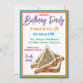 Rainbow Birthday Party Australian Fairy Brot Food Einladung (Vorderseite)