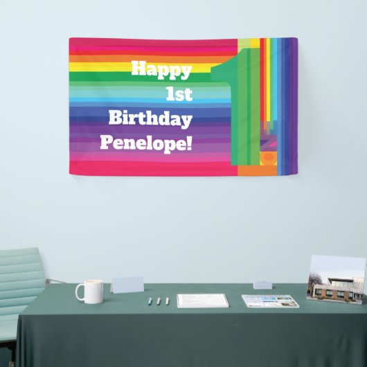 Rainbow Birthday Party Banner (Messeveranstaltung)
