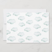 Rainbow Birthday Party Clouds Watercolor Girl Einladung (Rückseite)