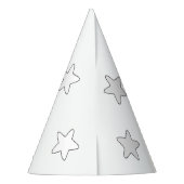 Rainbow Birthday Party - Color Your Own Party Hat Partyhütchen (Rückseite)