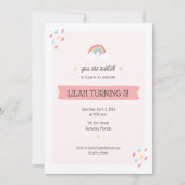 Rainbow Birthday Party Einladung (Vorderseite)