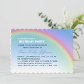 Rainbow Birthday Party Einladung (Stehend Vorderseite)