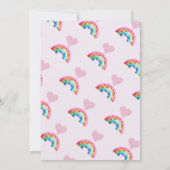 Rainbow Birthday Party Einladung (Rückseite)