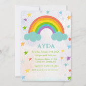 Rainbow Birthday Party Einladung (Vorderseite)