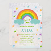 Rainbow Birthday Party Einladung (Vorne/Hinten)