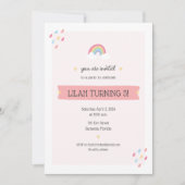 Rainbow Birthday Party Einladung (Vorderseite)