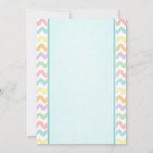 Rainbow Birthday Party Einladung Girl Clouds (Rückseite)