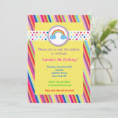 Rainbow Birthday Party Einladungen (Stehend Vorderseite)