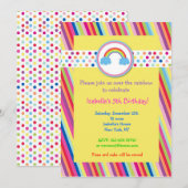Rainbow Birthday Party Einladungen (Vorne/Hinten)