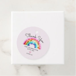  Rainbow Birthday Party Geschenkanhänger