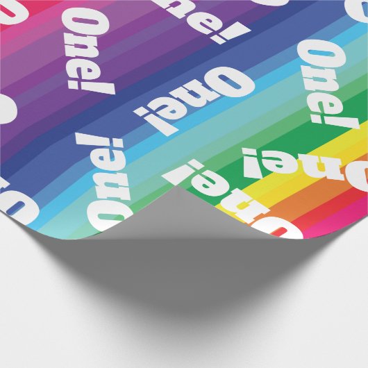 Rainbow Birthday Party Geschenkpapier (Ecke)