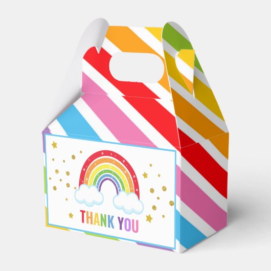 Rainbow Birthday Party Geschenkschachtel (Vorderseite)
