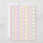 Rainbow Birthday Party Invest Card Foto Einladung (Rückseite)